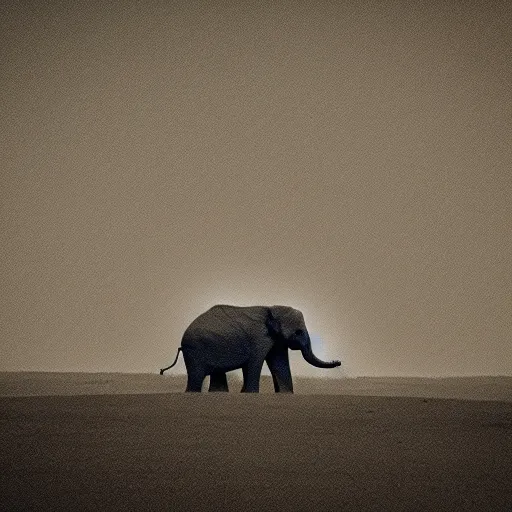 Image similar to dust in the air in the shape of an elephant