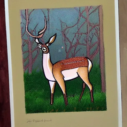 Image similar to cel shaded deer, disney art