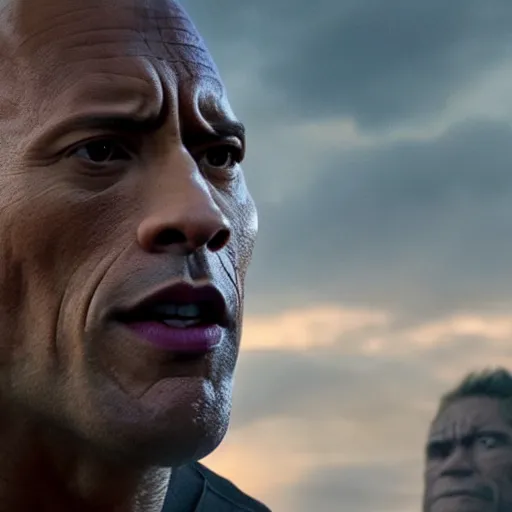 Image similar to Dwayne the rock Johnson plays the Incredible Hulk in new ultra hd movie, IMAX