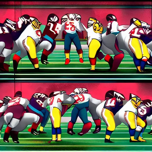 Prompt: nfl anime stills