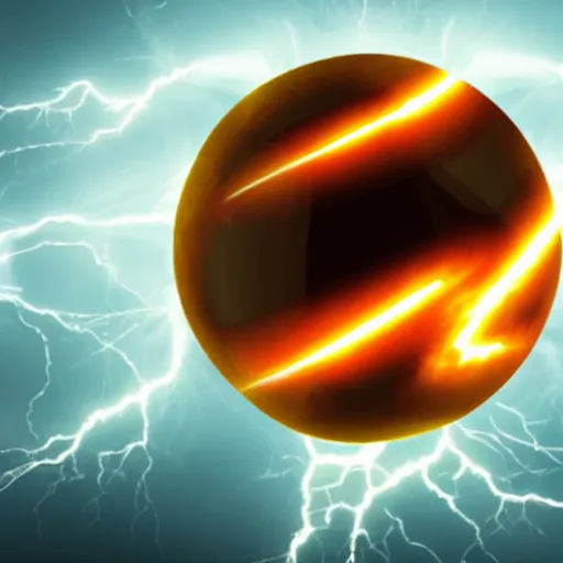 Image similar to army of sphere with lightning on surface