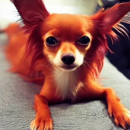 Long haired chihuahua red sale