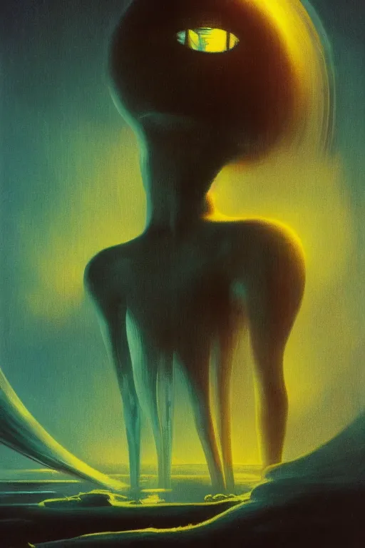 Prompt: ariana grande, art by bruce pennington, trending on artstation, bioluminescence closeup view illustrator, american romanticism, very very elegant, 4 k hd, bauhaus