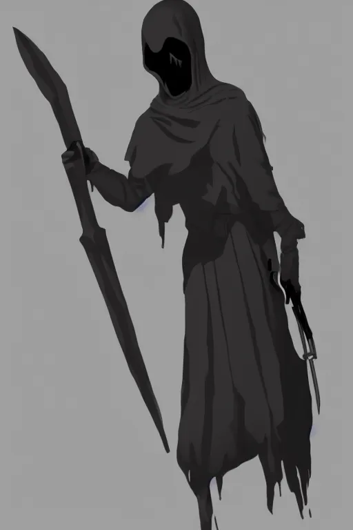 Image similar to Grim Reaper, concept art, coloured line art, minimalism, in the style of A. Shipwright, stylized, trending on artstation, artstationHD, artstationHQ, 4k, 8k, digital art