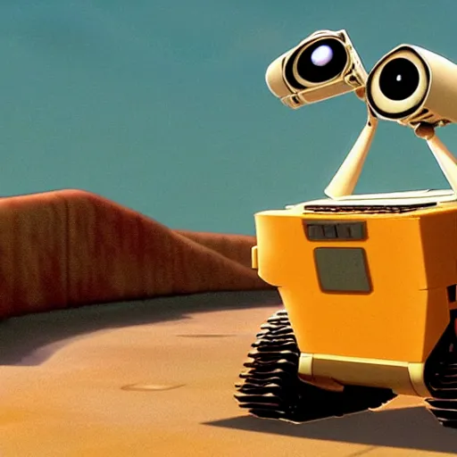 Image similar to wall - e disney movie designed by ghibli studio