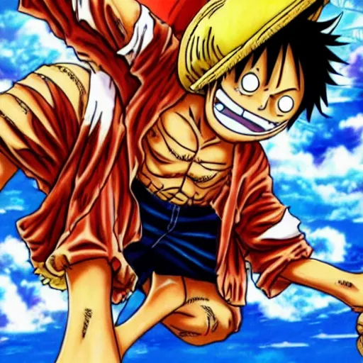Prompt: Luffy discovering the one piece