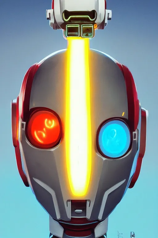 Image similar to metabots medabots medarotto medarot robot minimalist comics helmet mask neon cybereye, behance hd by jesper ejsing, by rhads, makoto shinkai and lois van baarle, ilya kuvshinov, rossdraws global illumination ray tracing hdr radiating a glowing aura