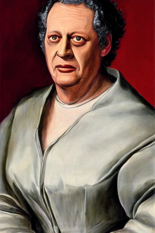 Image similar to Newman from Seinfeld in an Elizabeth portrait, highly detailed,