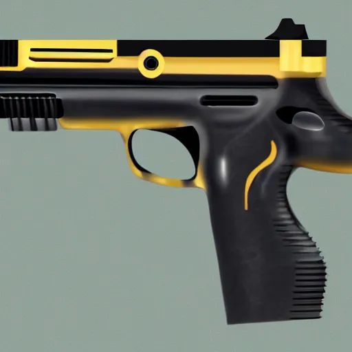 Image similar to a handgun bumblebee hybrid, illustration