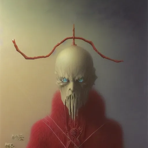 Image similar to axel!!!! from kingdom hearts!!!!, by zdzislaw beksinski, oil on canvas