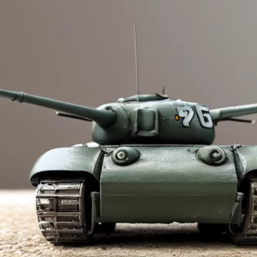 Image similar to 1/35 scale model of T-34-85, high quality, Model photograph, high detail, 8k, studio lighting