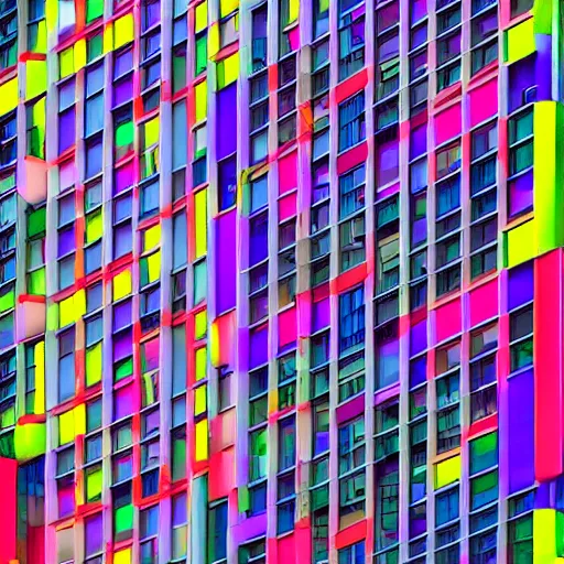 Prompt: new york city building abstract geometric colorful render 8 k