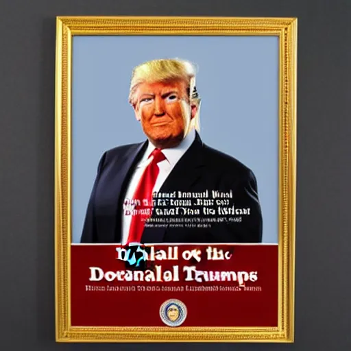 Image similar to donald trump as emperor of the usa, official portrait, official photography,