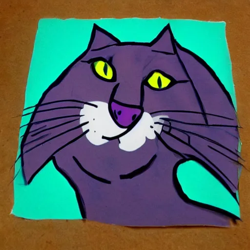 Image similar to cat in the style of scooby doo monster