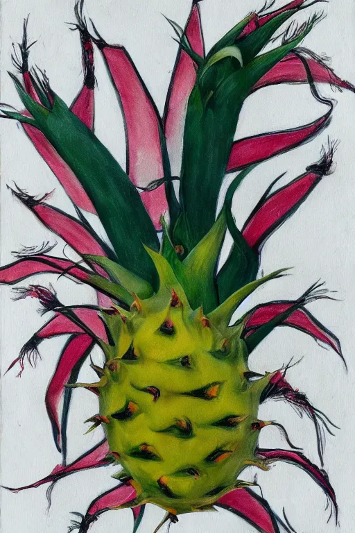 Image similar to portrait of boris johnson as a dragon fruit