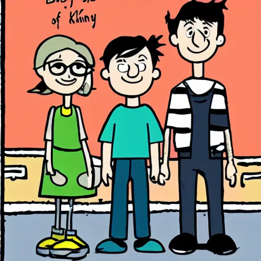 Image similar to breaking bad, diary of a wimpy kid illustration