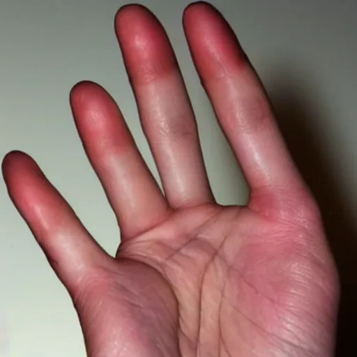 Image similar to a human hand that actually looks like a hand with 5 fingers photo