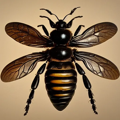 Image similar to antique 🐝 entomology specimen, victorian, scientific, symmetry, hd,