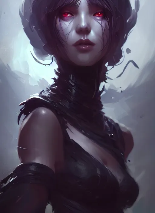 Image similar to character concept art of a dark fantasy female dark witch, key visual, realistic shaded perfect face, fine details, dystopian environment and background, by stanley artgerm lau, wlop, rossdraws, james jean, andrei riabovitchev, marc simonetti, and sakimichan, trending on artstation