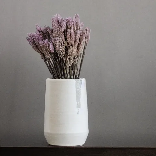 Image similar to monochrome watercolor high vase with dry flowers