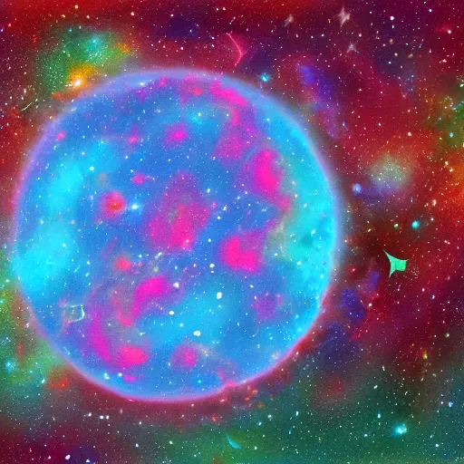 Image similar to digital painting of the heat deaht of the universe