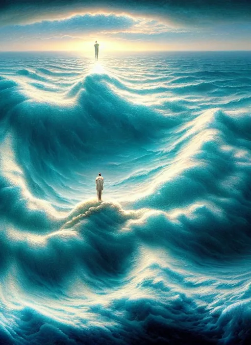 Image similar to A hyper-detailed 3d render like a Oil painting of the Ocean’s dream of The Upward Spiral, surrealism!!!!! surreal concept art, lifelike, photorealistic, digital painting, aesthetic, smooth, sharp focus, Artstation HD, by Greg Rutkowski, Chris Tulloch McCabe, Valentina Remenar and Asher Duran,