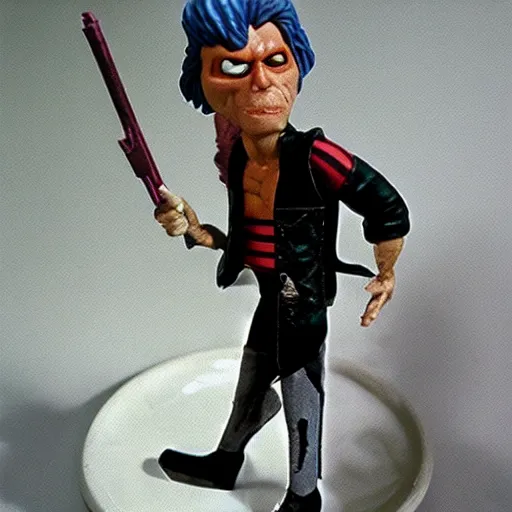 Image similar to Tom Waits as a He-Man action figure from the 1980s