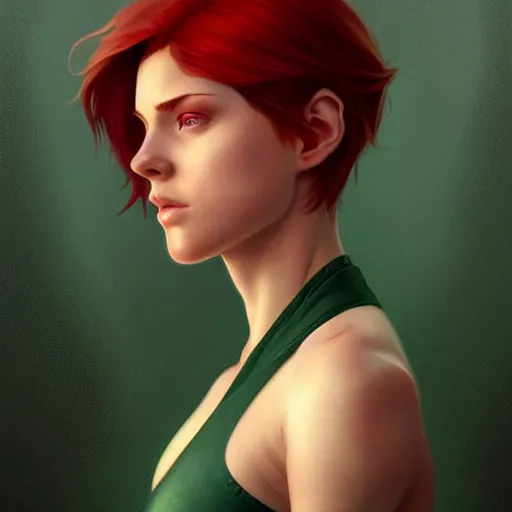 Prompt: beautiful natural teenage femshep, green eyes, red hair intricate, elegant, highly detailed, digital painting, artstation, concept art, smooth, sharp focus, illustration, art by artgerm and greg rutkowski and alphonse mucha and loish and WLOP