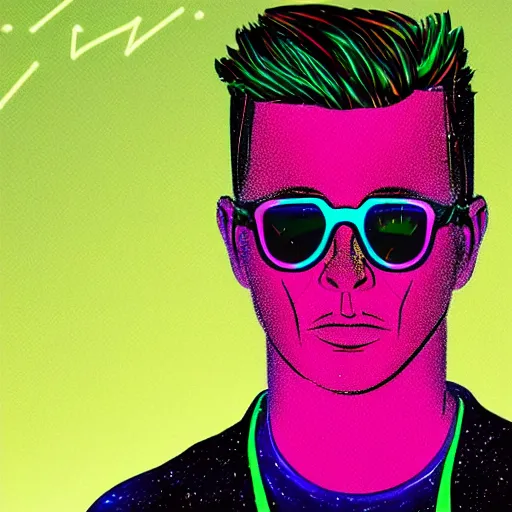 Image similar to vector rick astley in hoodie, portrait, vaporwave, synthwave, neon, vector graphics, cinematic, volumetric lighting, f 8 aperture, cinematic eastman 5 3 8 4 film