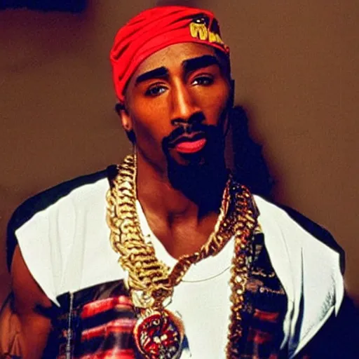 Image similar to photo of 2pac today if he was still alive.