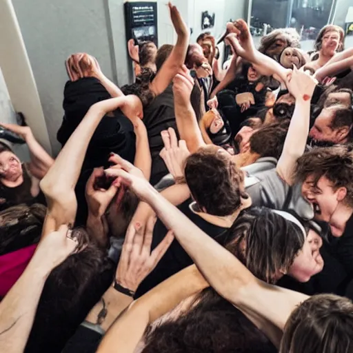 Image similar to moshpit in a public toilet