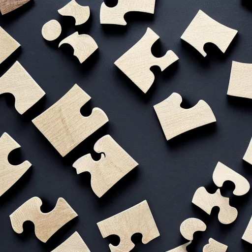 Image similar to pile of puzzle pieces arrange in a question mark, overhead shot, Sony a79, stock photo, desktop background, minimalist,