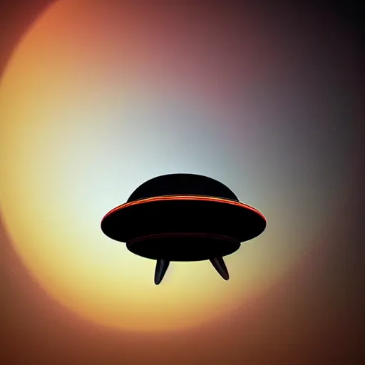 Image similar to actual photograph of UFO, golden hour, award winning, high def