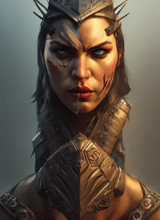 Prompt: symmetry!! portrait of angry! barbarian, intricate, gritty, highly detailed, digital painting, artstation, concept art, smooth, sharp focus, illustration, art by artgerm and greg rutkowski, 8 k