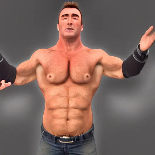 Image similar to billy herrington priest, 4 k, real life photo, photorealistic, high details