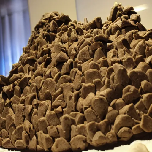 Image similar to a mountain made of cake