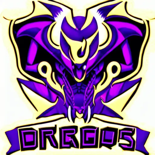 Prompt: a logo of girls robototechnic team called purple dragons, digital art