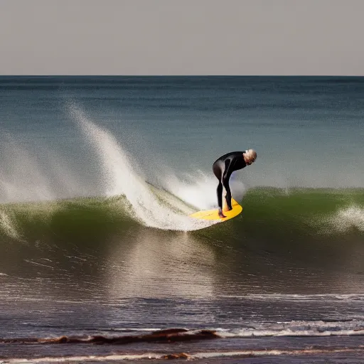 Image similar to an elderly man surfing a wave of baked beans, 🏄♂,, 🌊, canon eos r 3, f / 1. 4, iso 2 0 0, 1 / 1 6 0 s, 8 k, raw, unedited, symmetrical balance, wide angle