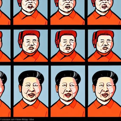 Prompt: cell shading high xi jinping