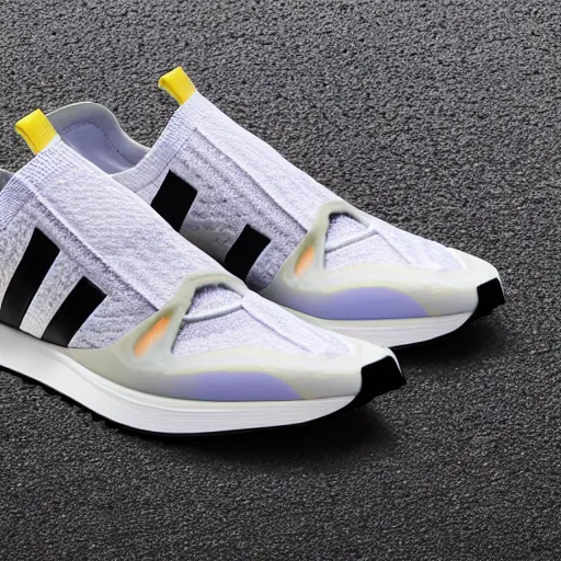 Prompt: running shoes designed by adidas and balenciaga