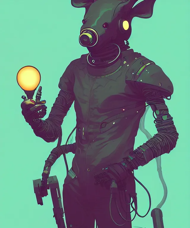 Image similar to a portrait of a cyberpunk kangaroo holding a light bulb, fantasy, elegant, digital painting, artstation, concept art, matte, sharp focus, illustration, art by josan gonzalez