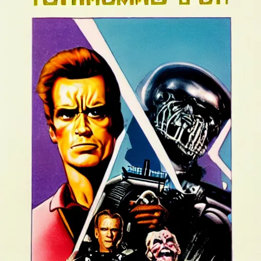 Image similar to terminator, wizard of oz, technicolour,