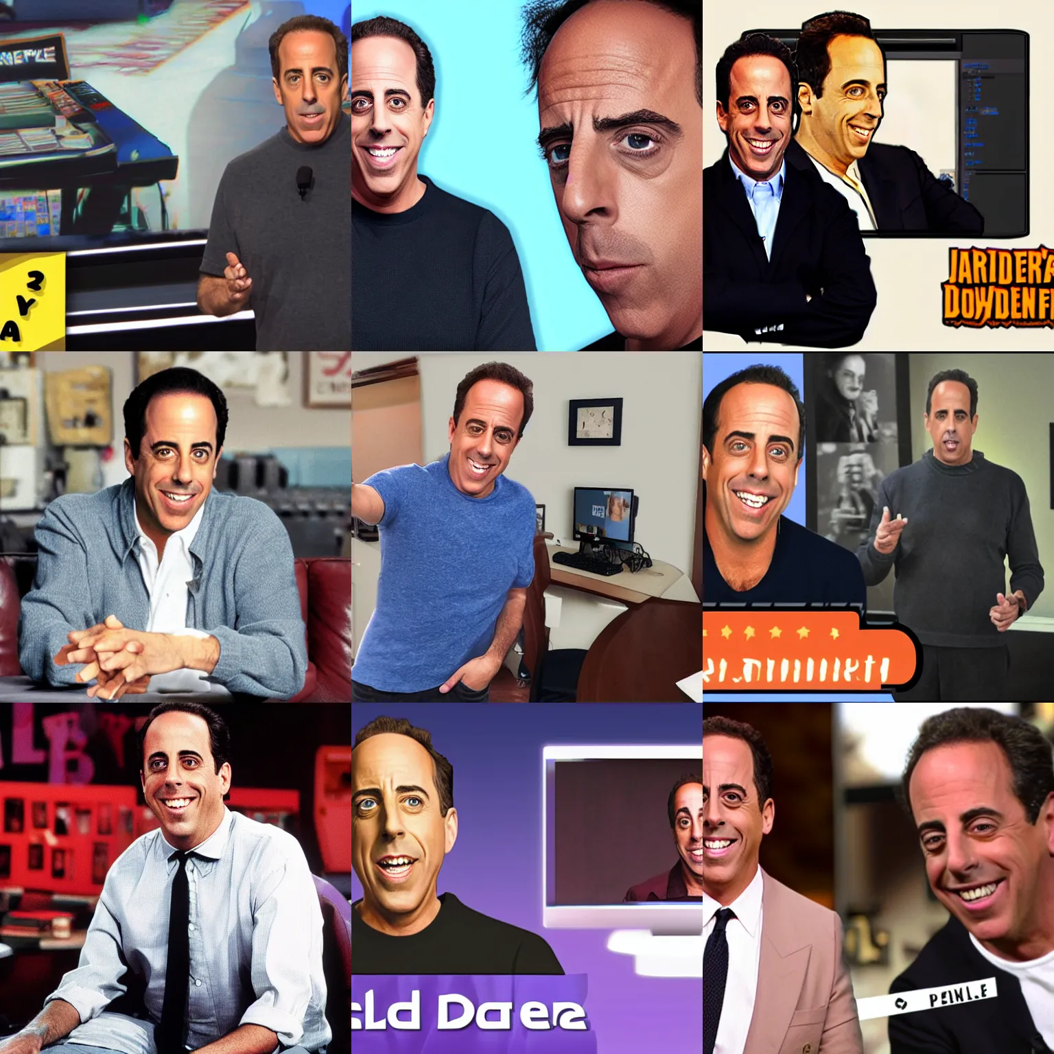 Prompt: Jerry Seinfeld as a twitch streamer