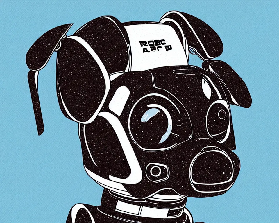 Prompt: a ( ( ( ( ( ( ( cute robot puppy cyborg ) ) ) ) ) ) ) illustration by greg rutowski!!!!!!!!!!!!!!!