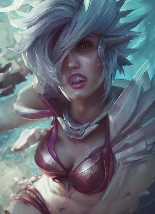 Image similar to riven from league of legends, au naturel, the exiled, hyper detailed, digital art, trending in artstation, cinematic lighting, studio quality, smooth render, unreal engine 5 rendered, octane rendered, art style by klimt and nixeu and ian sprigger and wlop and krenz cushart