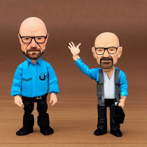 Image similar to billy crystal cosplay walter white, stop motion vinyl action figure, plastic, toy, butcher billy style