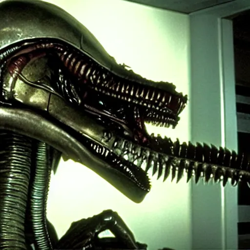 Prompt: film still of saul goodman as ripley in alien, by giger, detailed