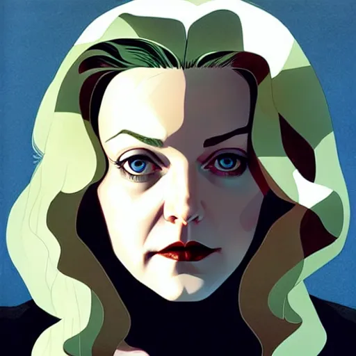 Image similar to comic art by joshua middleton, actress, sheryl lee as laura palmer in the tv show, twin peaks,