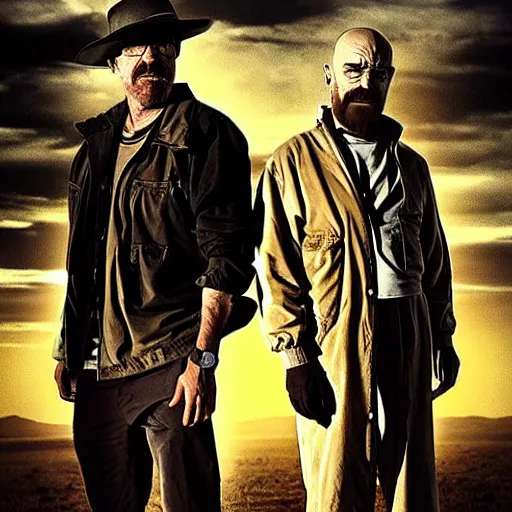 Prompt: breaking bad cross over the walking dead series