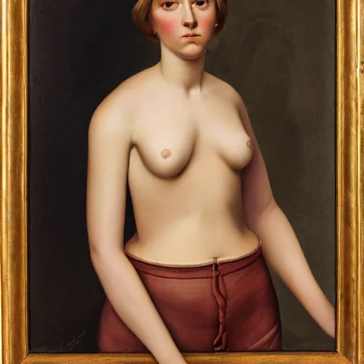 Image similar to high - quality half - length portrait of a female model with surreal anatomy